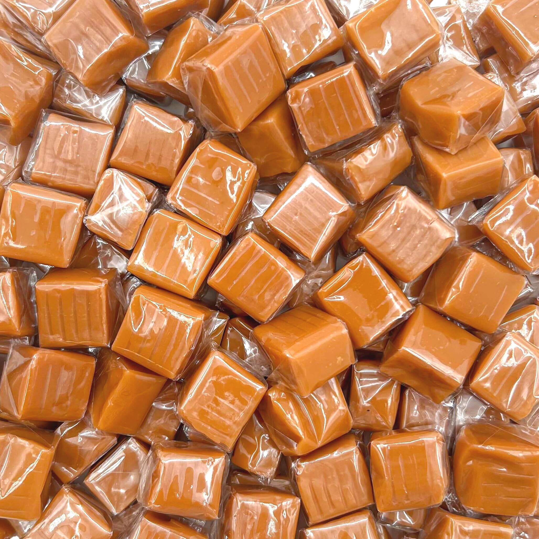 Caramel Cubes Candy, Individually Wrapped (3 Pound Bag - Approx. 165 Count)