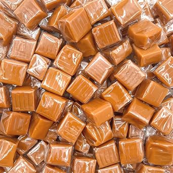 Caramel Candy Individually Wrapped, Caramel Cubes, 1 Lb Bag | Vanilla Flavor, Chewy Candy for Snacking and Baking