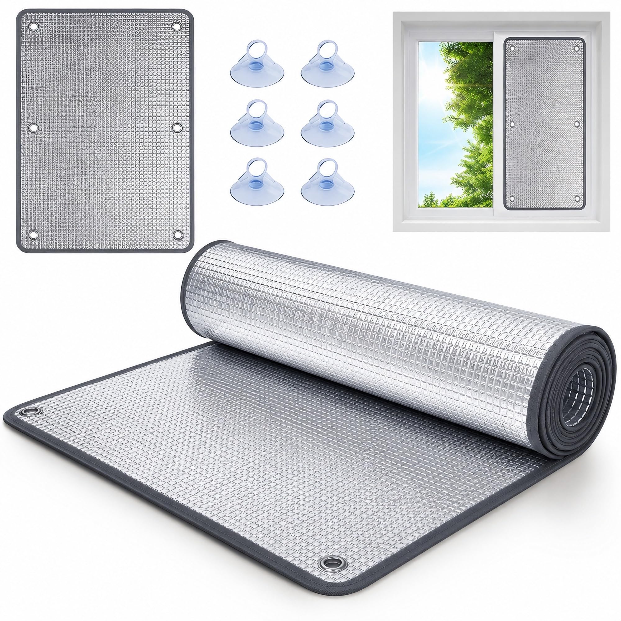 Aluminium Thermo Isolierfolie Fenster, Verdunkelungsfolie mit Saugnäpfen