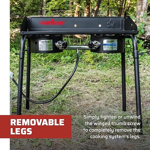 Miniatura 7 de Cocina a leña para camping y actividades al aire libre con dos quemadores Camp Chef EX60LW Explorer Negro