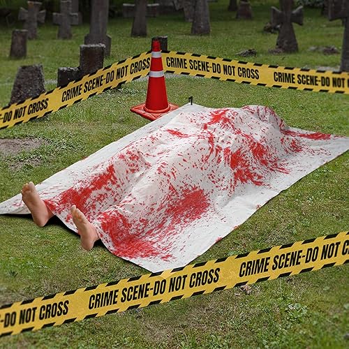 5 Ft Corpse Dead Victim Props Halloween Decorations Set, Scary