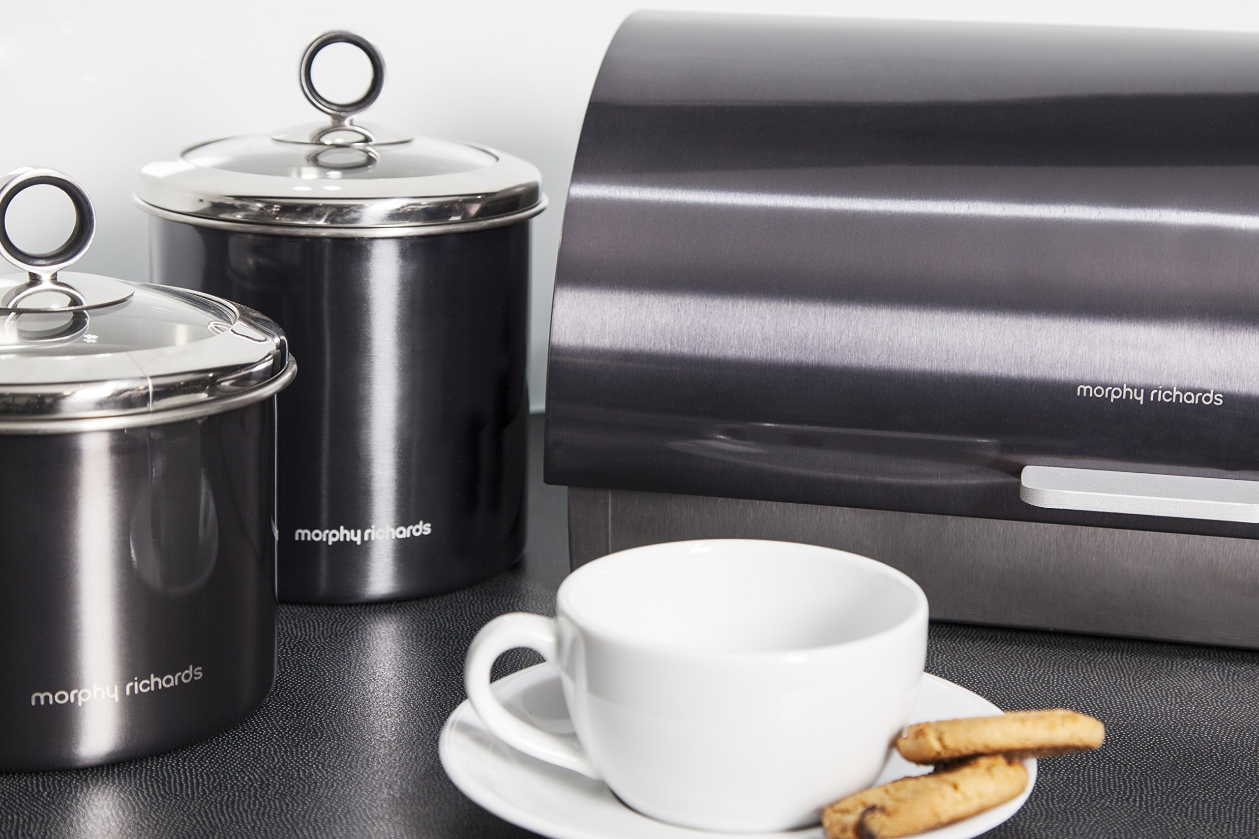 Buy Morphy Richards 46240 Accents Roll Top Bread Bin, Stainless Steel