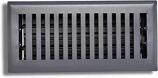 4” x 10” Contemporary Design Floor Register in Granite Grey Finish - Vent Covers for Home Floor- Decorative Air Vent Covers- Floor Register 4” x 10” (Duct Opening)