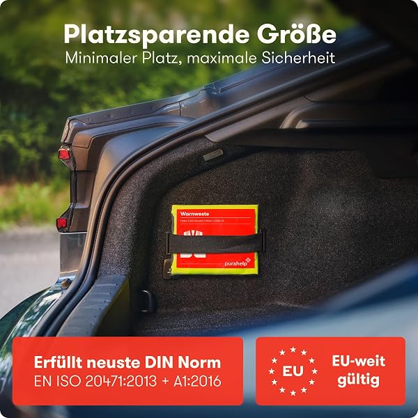 Warnwesten Auto 10er Set - Europaweit gültig nach EN ISO 20471 - Reflektierende Sicherheitsweste Auto Warnweste Gelb - Warnschutzweste für Erwachsene - 5