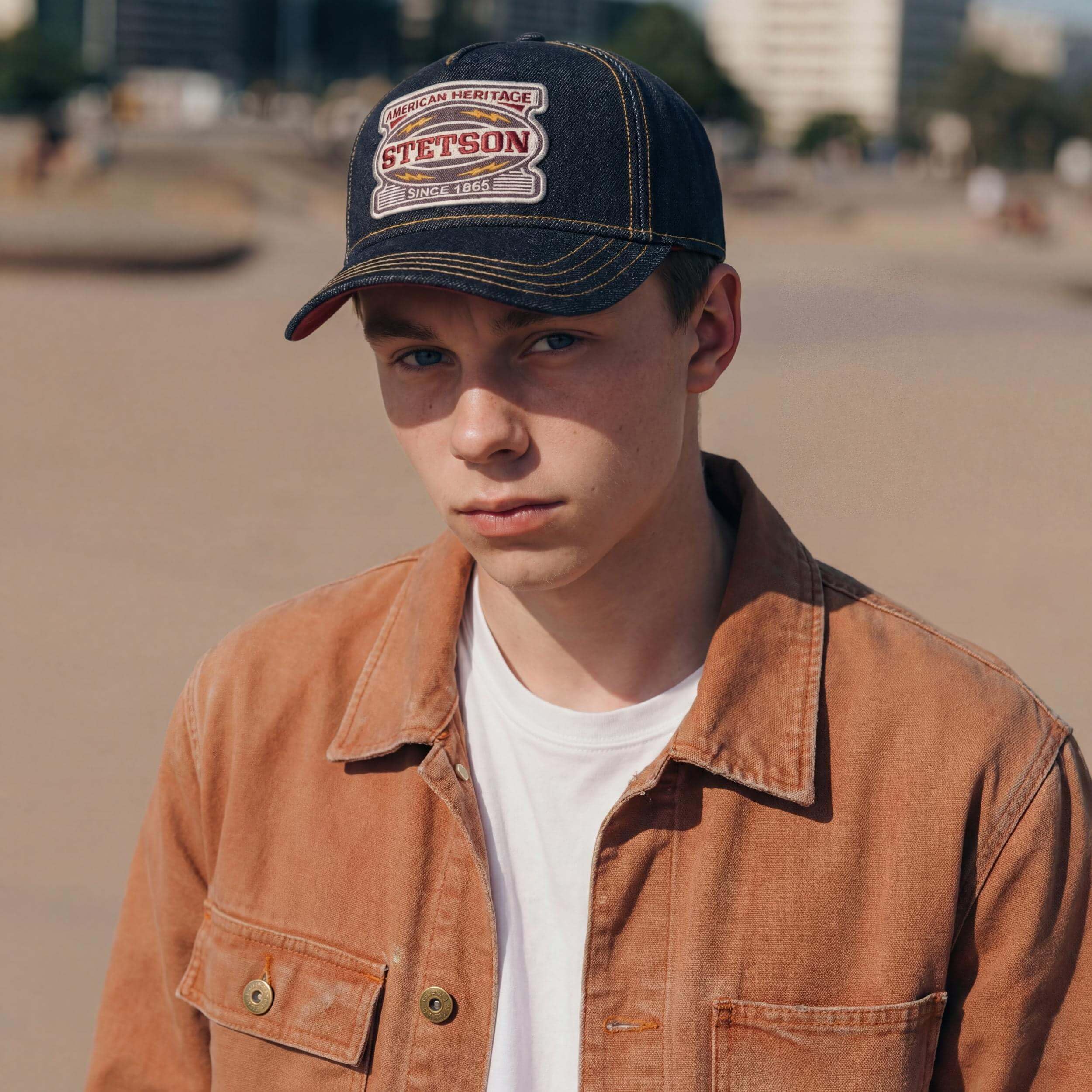 Stetson Dark Denim Cap Basecap czapka bejsbolówka męska – Snapback, z daszkiem, na wiosnę, lato, jesień, zimę, wiosnę, lato, jesień i zimę