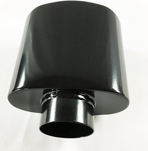 Miniatura 3 de Punta de escape de 2,25 pulgadas Inlet 5,50 x 3,00 pulgadas de alto y 7,00 pulgadas LG doble pared  punta de escape ovalada con resorte de acero