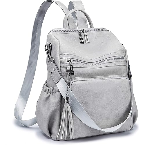 Roulens Women's Fashion Backpack Purses Fashion Leather Large Design Ladies College Shoulder Bags PU Leather Travel bag