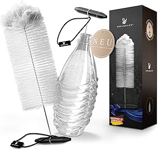 EDELKRANZ® Flaschenbürste für SodaStream Crystal Glasflaschen - Soda Stream Flaschenreiniger mit Wollkopf – Reinigungs-Bür...