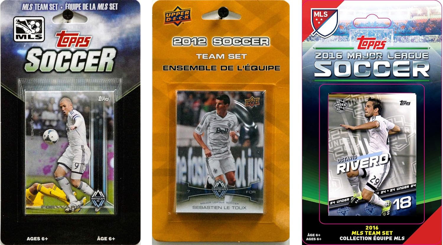 MLS 3 Different Trading Card Sets