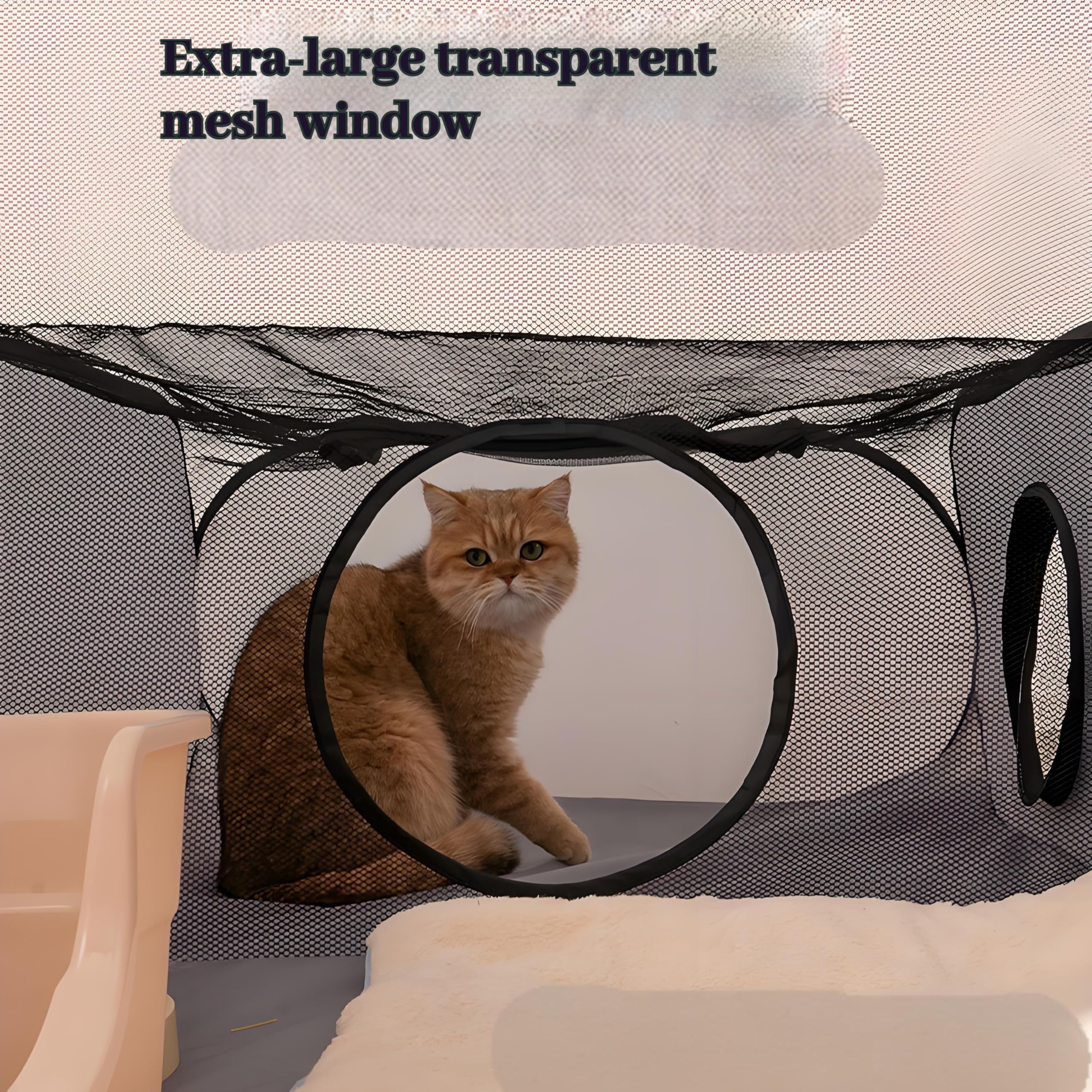 Parc d'extérieur pour Chat - Enclos Portable avec Tunnel - Maison de Jeu Interactive pour Chiots et Petits Animaux