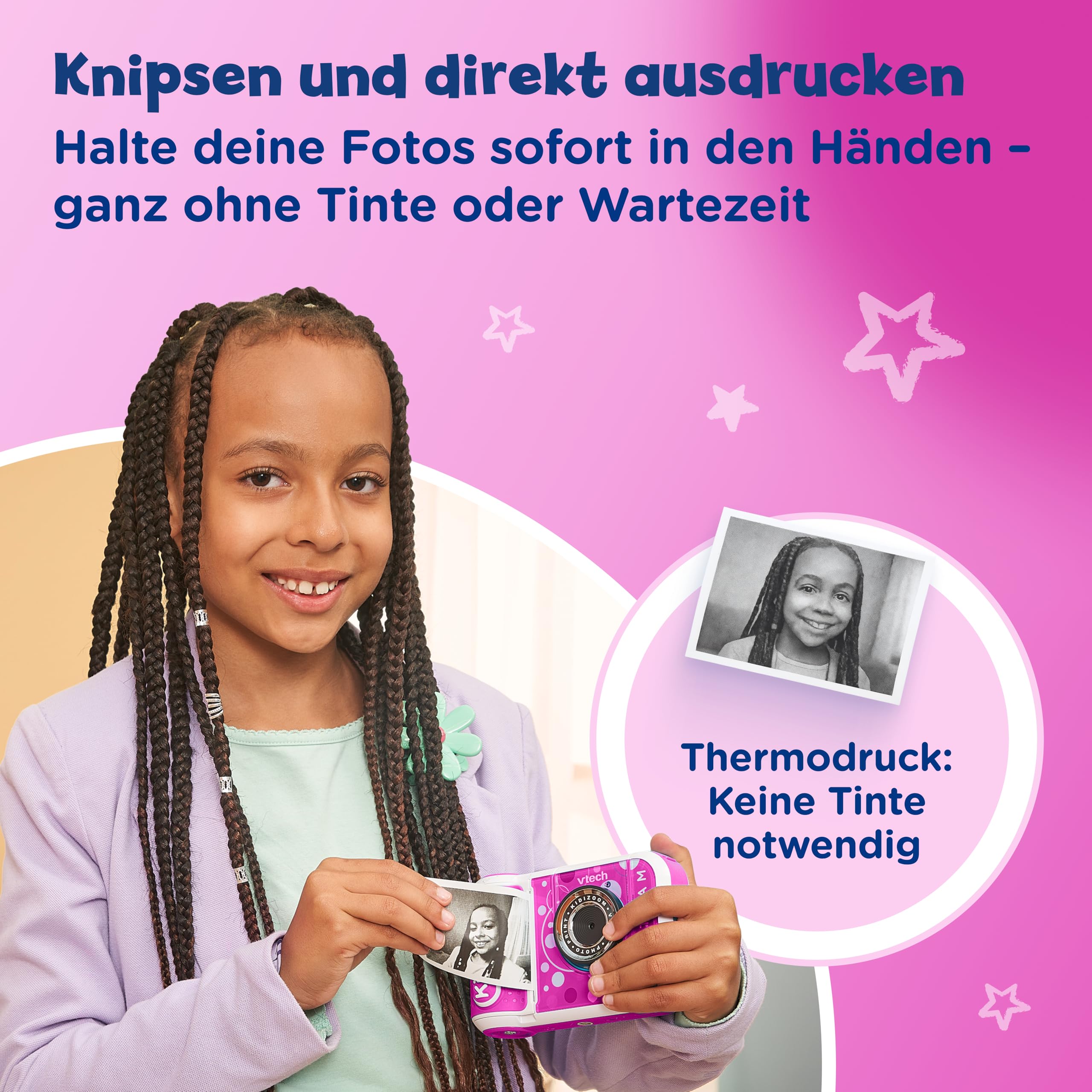 VTech KidiZoom Print Cam - Digitale Kinderkamera mit Thermodruck