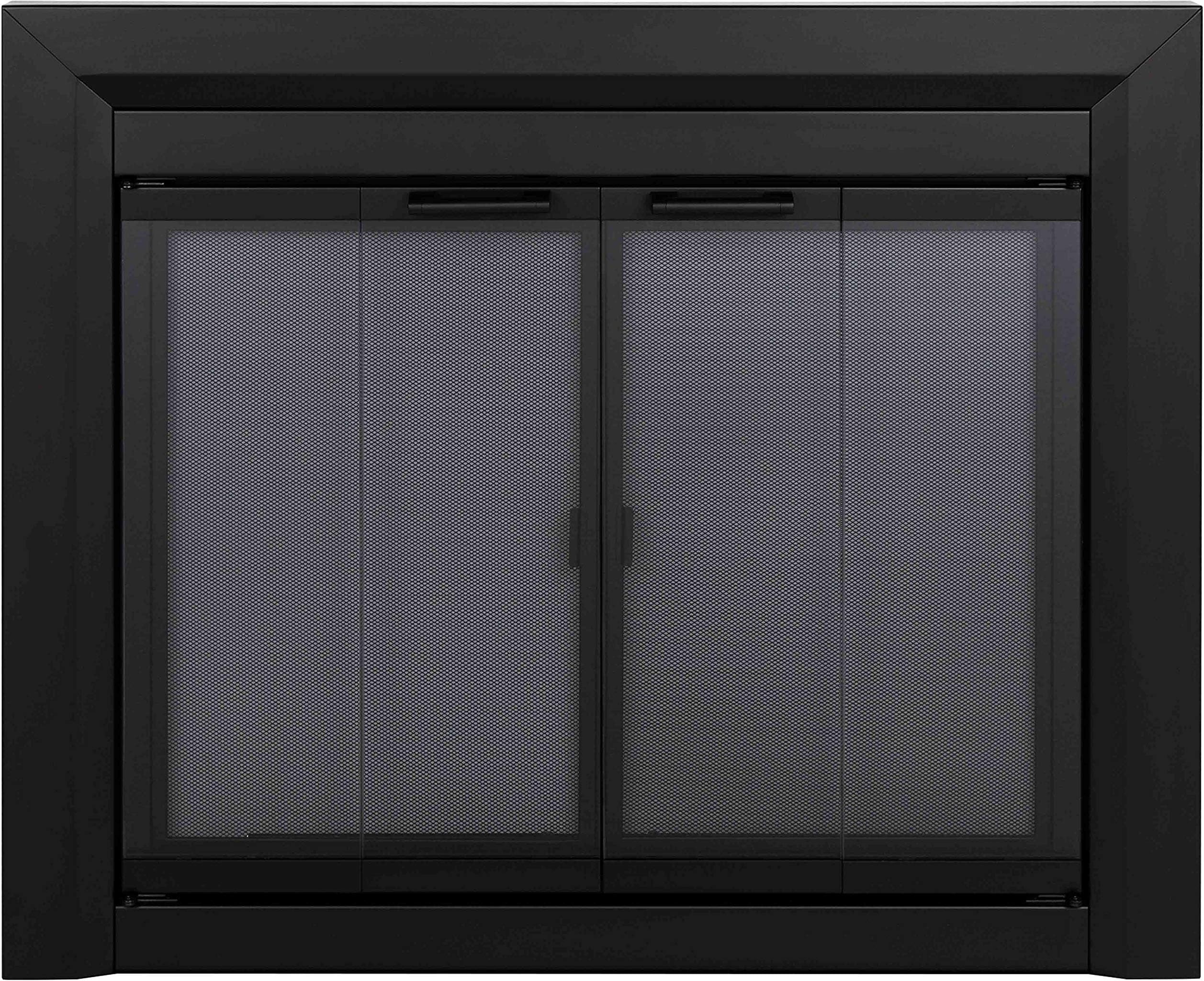 Pleasant HearthClairmont Fireplace Glass Door, Medium (CM-3011), Black
