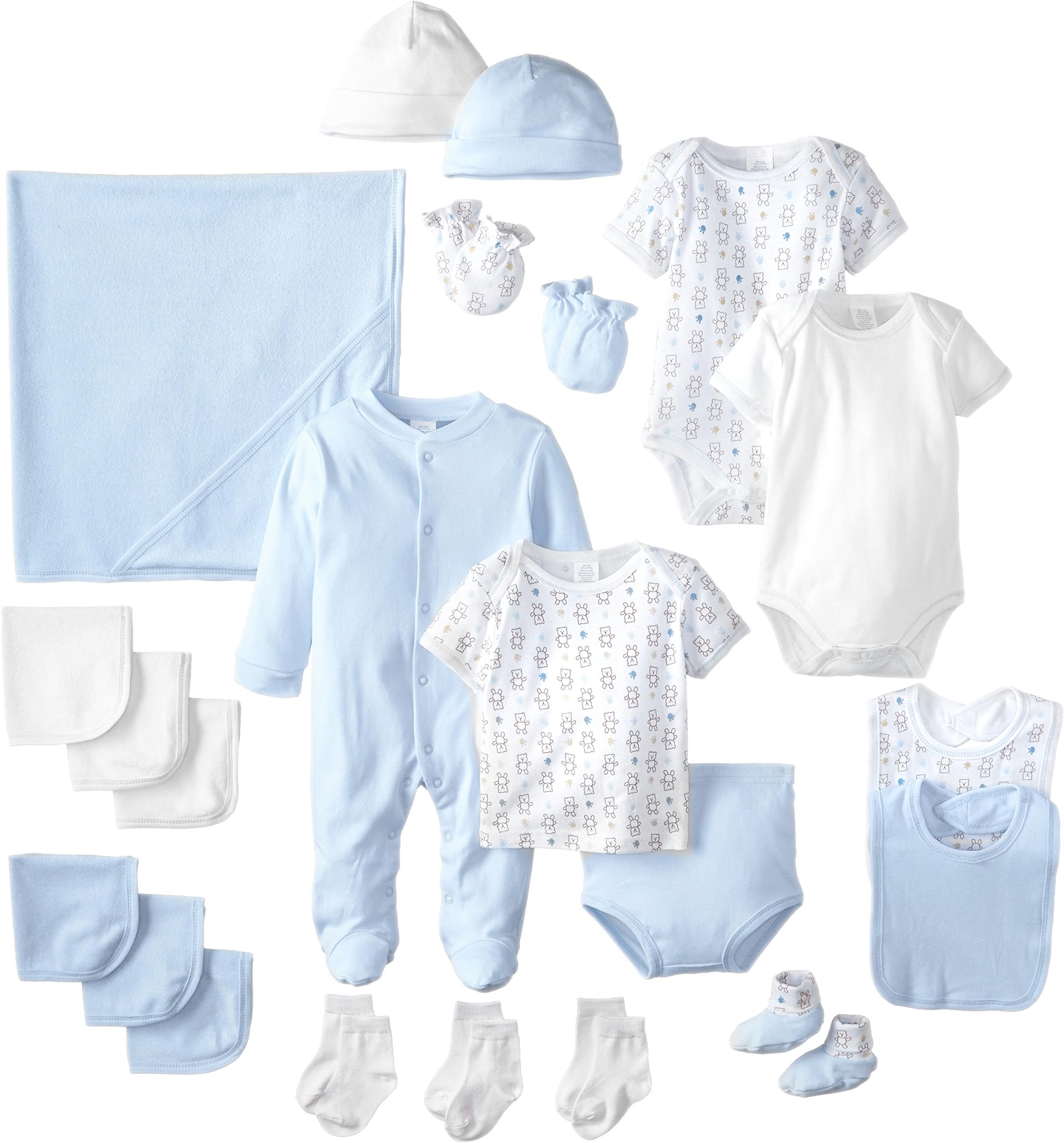 kyle & deena Baby-boys Newborn 22 Piece Bear Gift Box Set