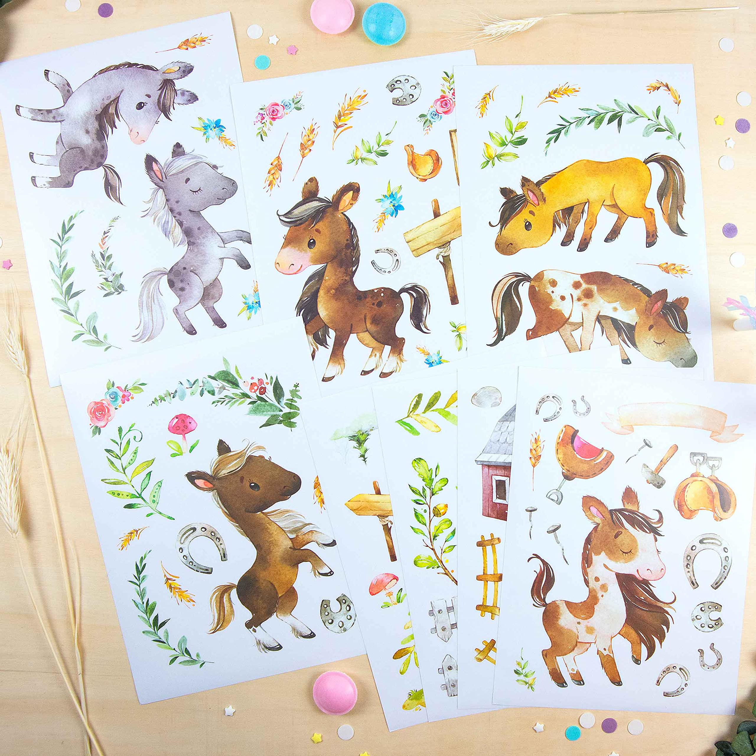 Papierdrachen Wall Tattoos, Wall Decals, 8 Sheets of Wall Stickers for Children, Children's Room Decoration, Wall Decoration - Image 4