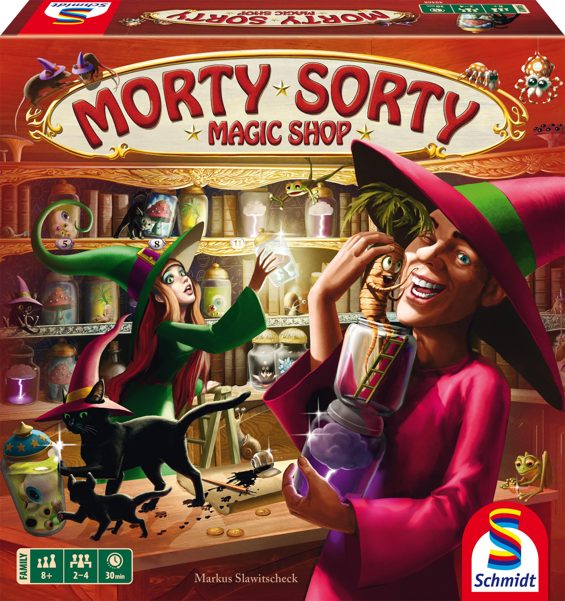 Schmidt Spiele 49468 Morty Sorty, Magic Shop, Family Game, Strategy Game (Version DE, FR, UK)