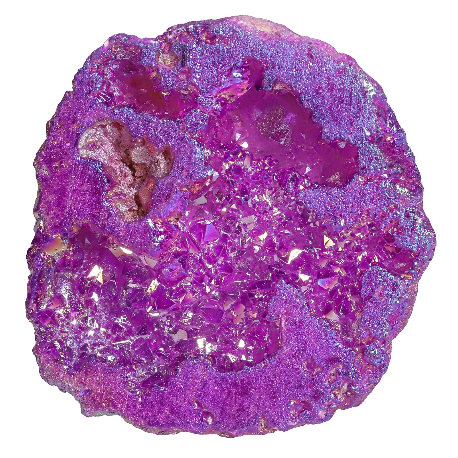 Pierre Géode en Cristal Quartz Violet Titane Naturel - 6