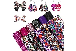AnyDesign 12Pcs Faux Leather Sheets Halloween