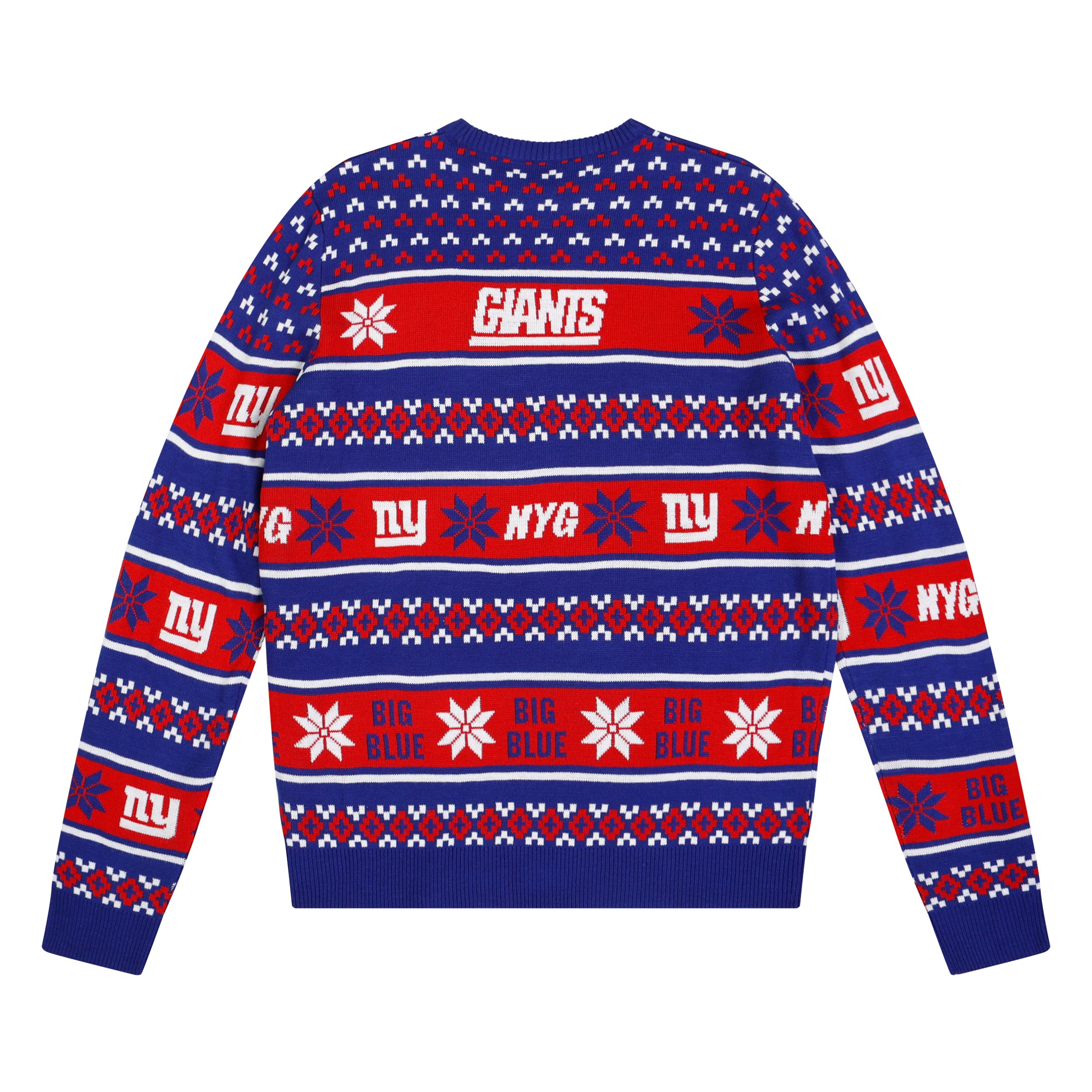 FOCO Men's NFL Big Logo Ugly Sweater, Team Color, XXL