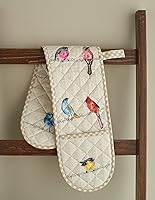 Vista 9 de Maison d' Hermine - Guante de horno doble de 7 x 35 pulgadas, con bucle, 100 % algodón, resistente al calor, cocinar, sartenes, hornear, microondas