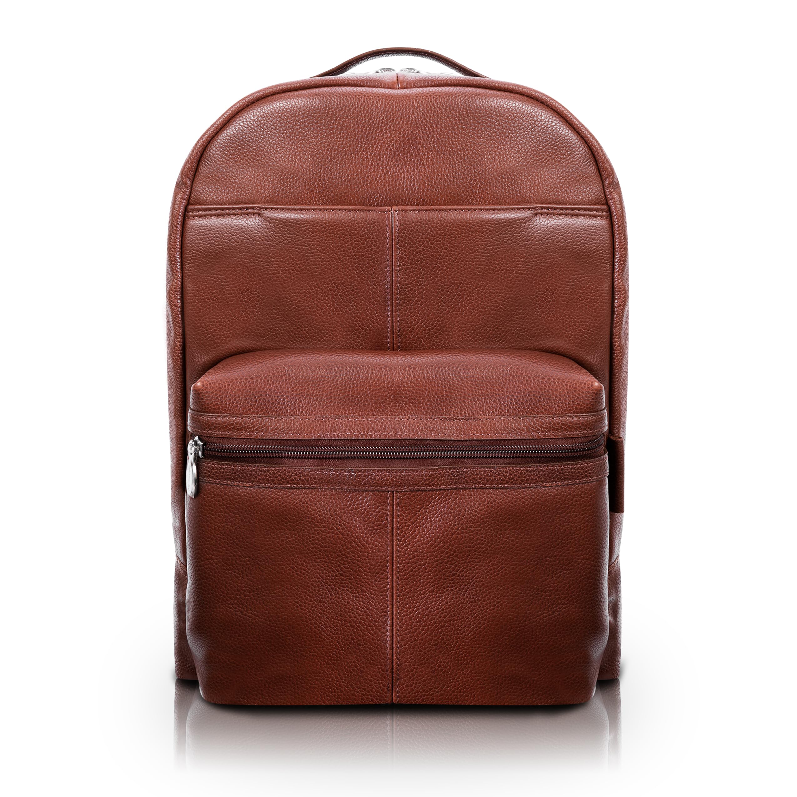 Dicroce Genuine Leather Backpack Brown Argentina Pebbled Minimalist Bag Sloan Mini Backpack | Full grain leather, compact everyday  main image 4