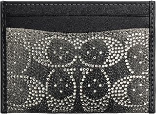 Coach Essential Card Case In Crystal Signature Denim