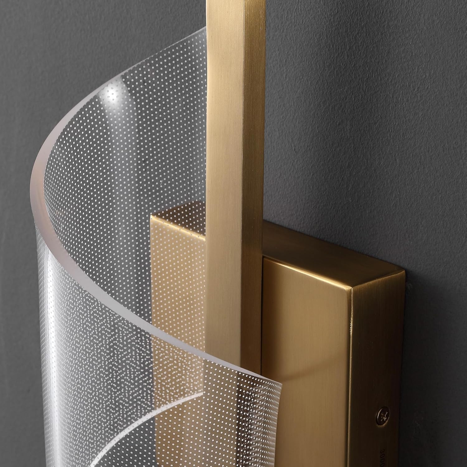 SAFAVIEH Couture - Leighton Acrylic Wall Sconce Light Fixture - Clear & Gold - Dimmable LED Wall Light with Adjustable Color Temperature, Modern Vanity Lighting for Bathroom, Hallway (CTL1111A)