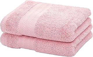 Ultra Thick, Soft & Absorbent Cotton Hand Towels for Bathroom(Pink, 2-Pack, 14" x 29") - Multipurpose Towels for Bath, Gym and Spa with Hanging Loop
