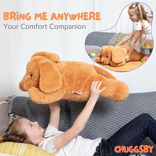 Miniatura 7 de Animal de peluche con peso para apoyo al estrés y diversión, peluche grande de 24 pulgadas, 5 libras, almohada de peluche pesada para sostener,