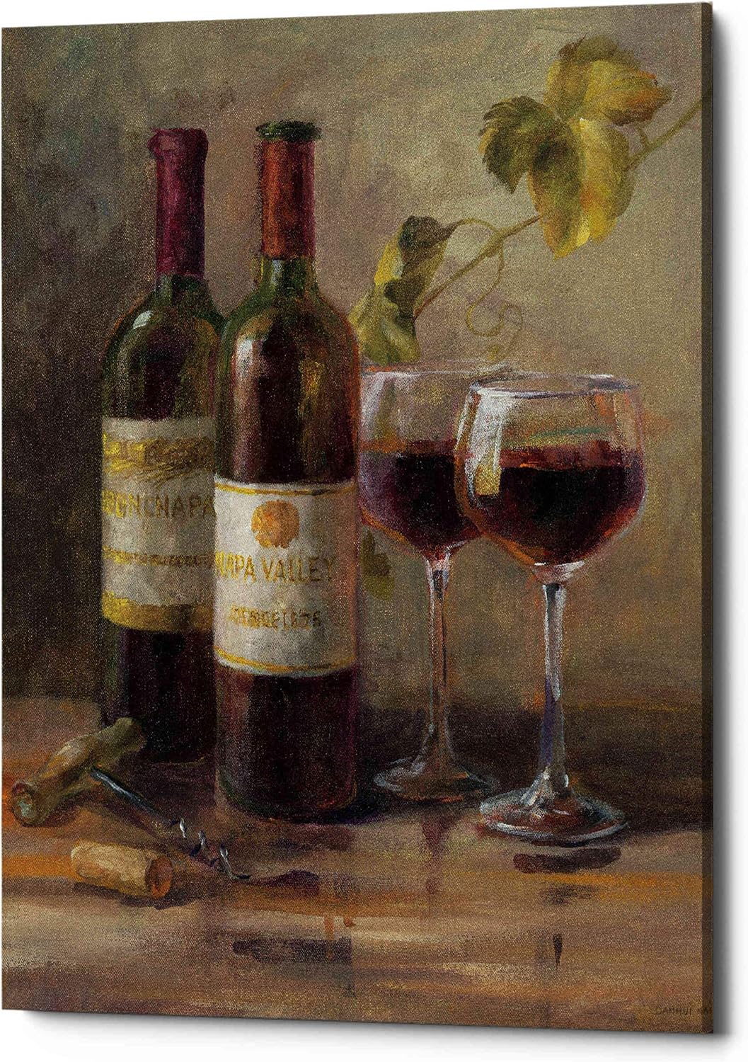 Epic Graffiti 'Opening the Wine I' by Danhui Nai, Canvas Wall Art, 12"x16"