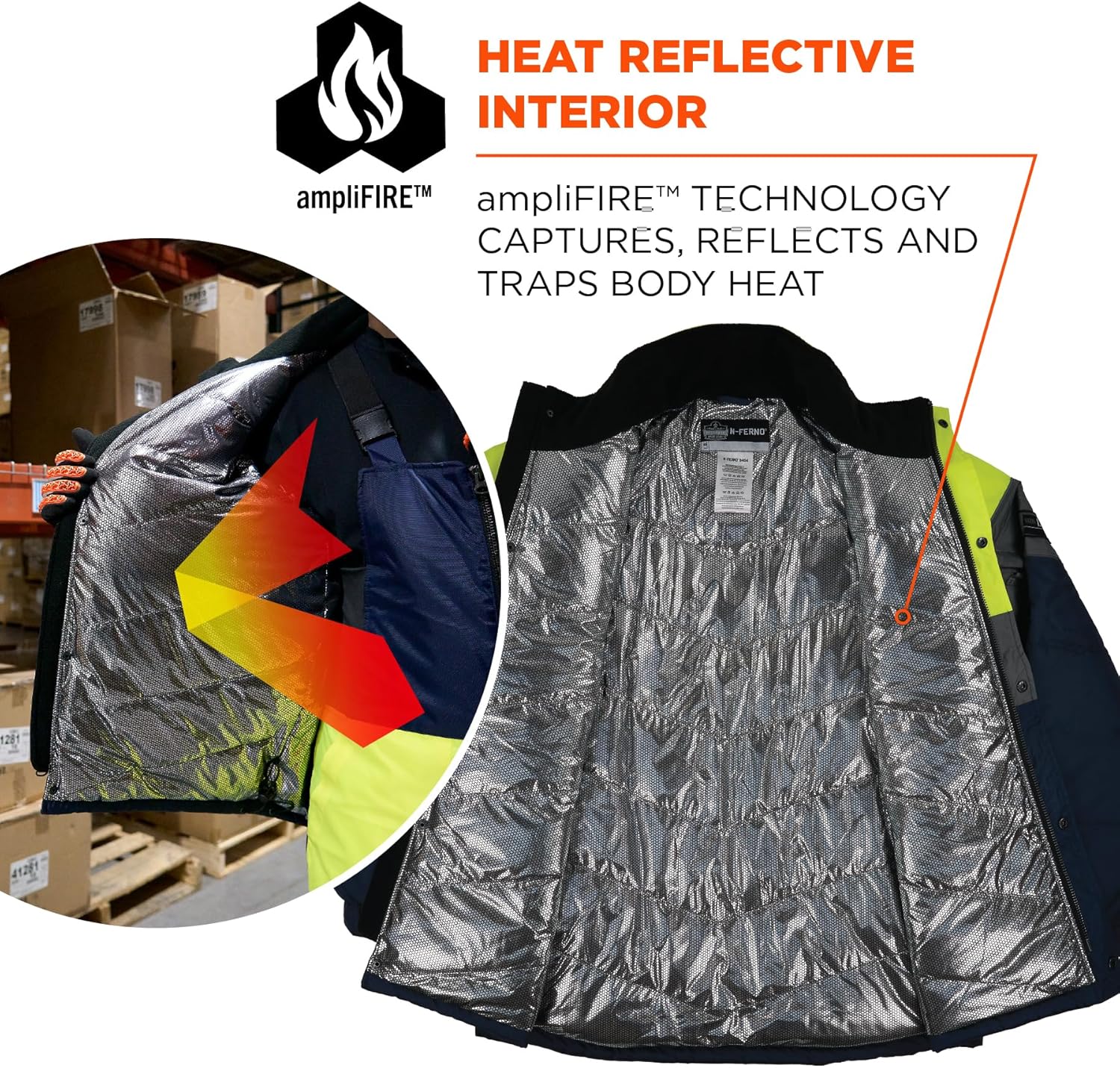Ergodyne Insulated Freezer Jacket-Heat Reflective Lining - Image 5