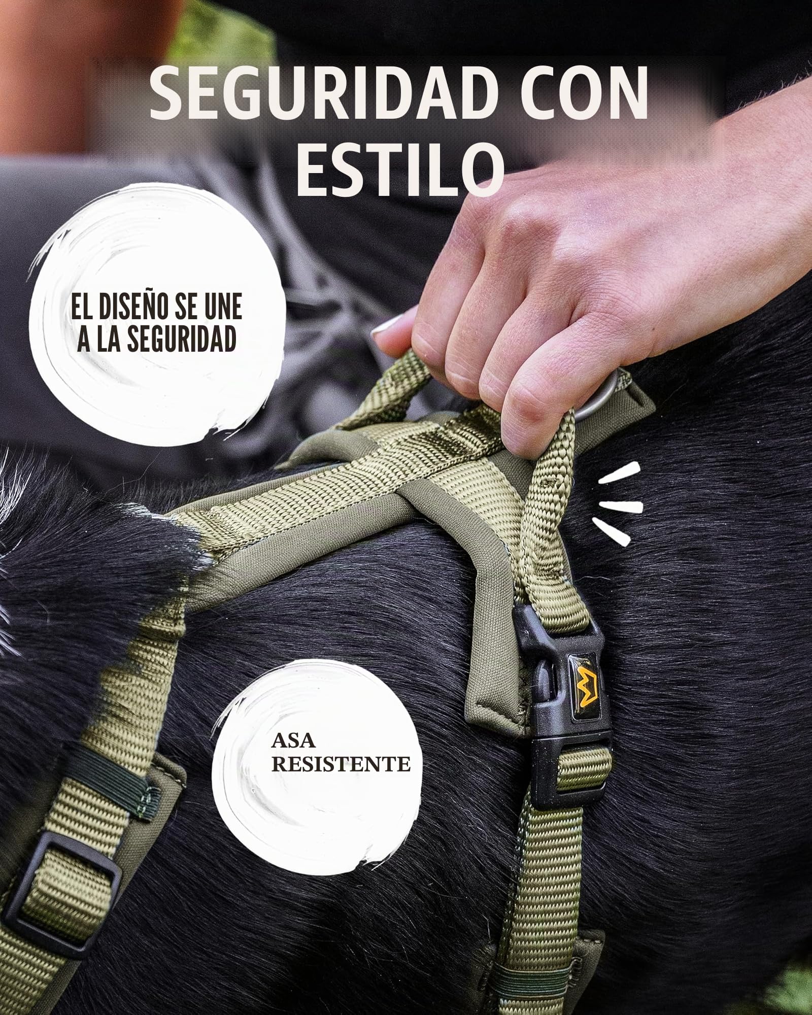 Rudelkönig Arnés para Perro Bella - Arneses para Perros con asa - Arneses de Perro Ajustables para Perros Grandes