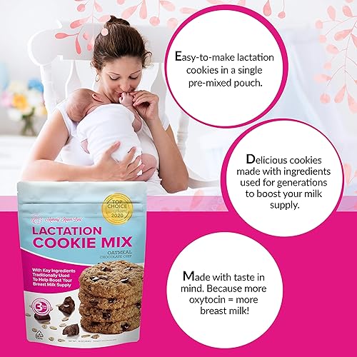 Miniatura 5 de Mommy Knows Best Mezcla de galletas y galletas de lactancia, sabores de avena y chispas de chocolate para suministro de leche materna con levadura