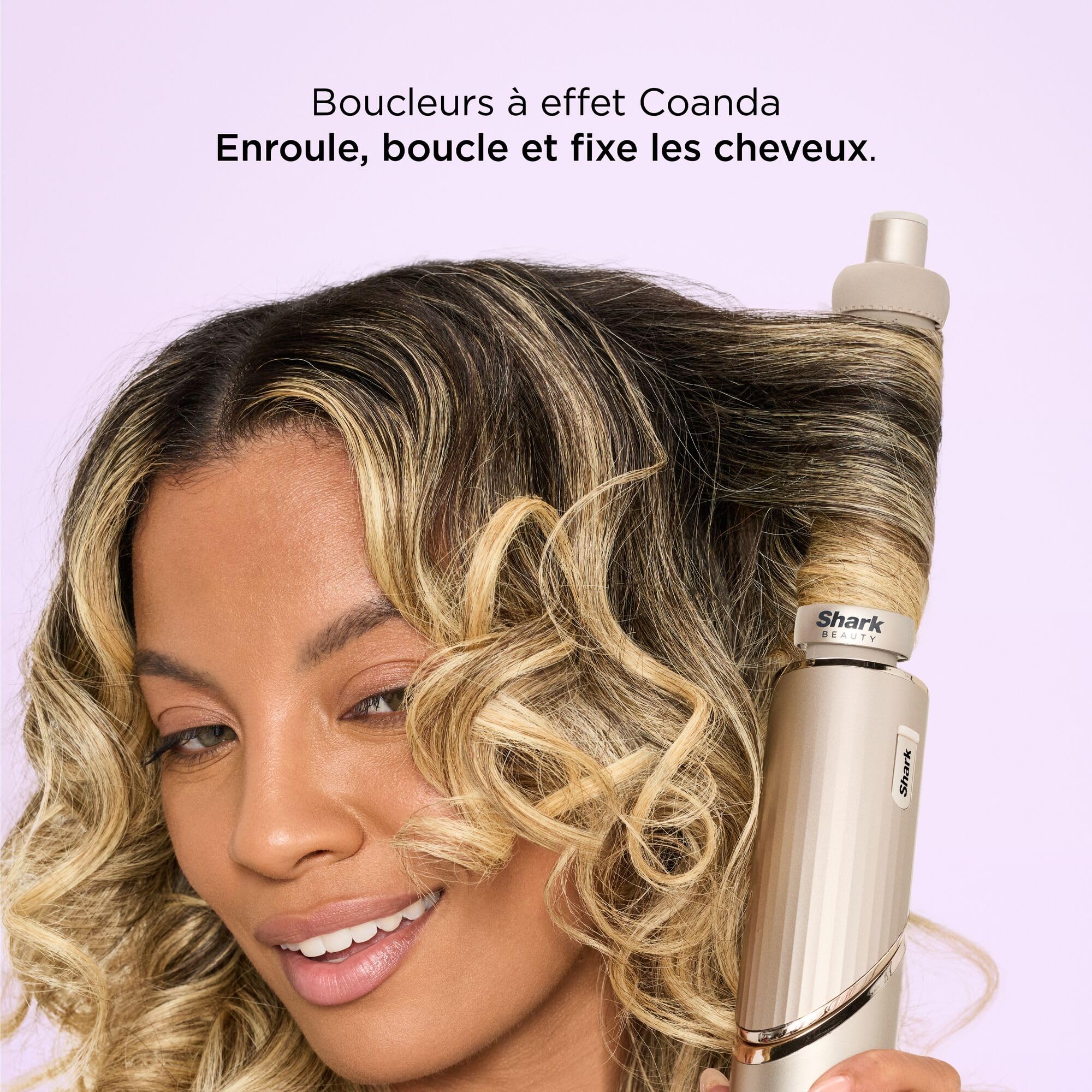 Shark styler à air chaud Coiffeur-séche multi-styles à air chaud avec boucleurs auto-enroulants, brosses et concentrateur,Sans dommage dû à la chaleur, coiffage polyvalent, pour tous types de cheveux