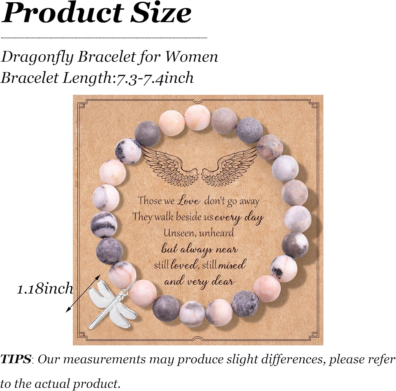 72ore Dragonfly Bracelet for Women Dragonfly Gifts Dragonfly Jewelry for Women Trendy Inspirational Gifts Bracelets for Women Healing Natural Stone Bracelets Jewelry Gifts - Image 6