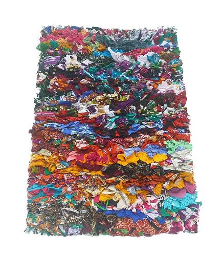 Chardin home Rainbow Shag Rag Rug 20x30'