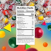 Vista 2 de Jawbreakers Hard Candy 1 Pound Bag - Approx. 75 Count Fruit Flavored Assortment