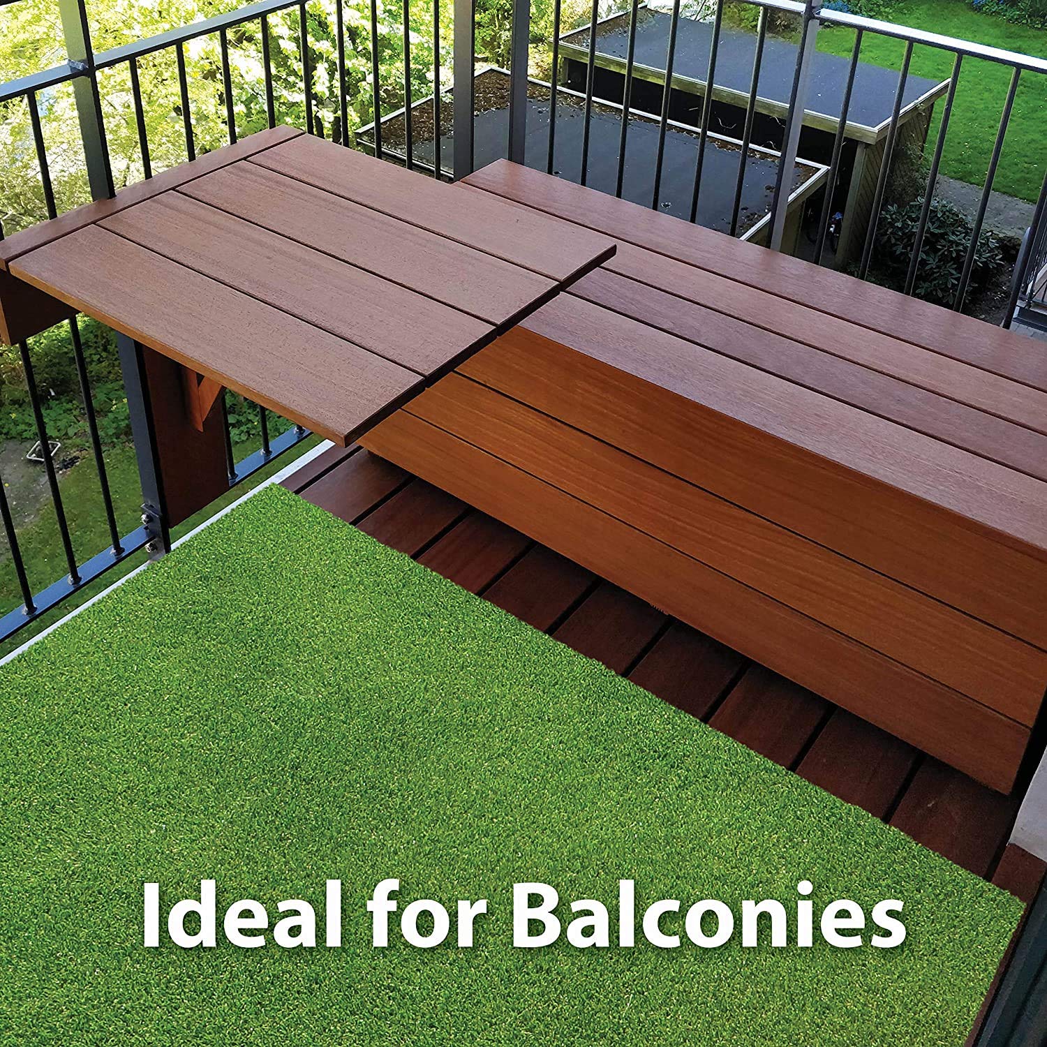 Gardenkraft | 15mm 4m X 1m Artificial Grass (Dark Green Color