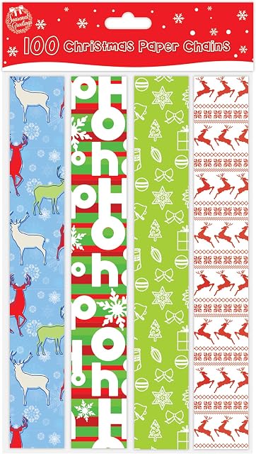 Tallon Festive Paper Chains, Multicoloured, 9588