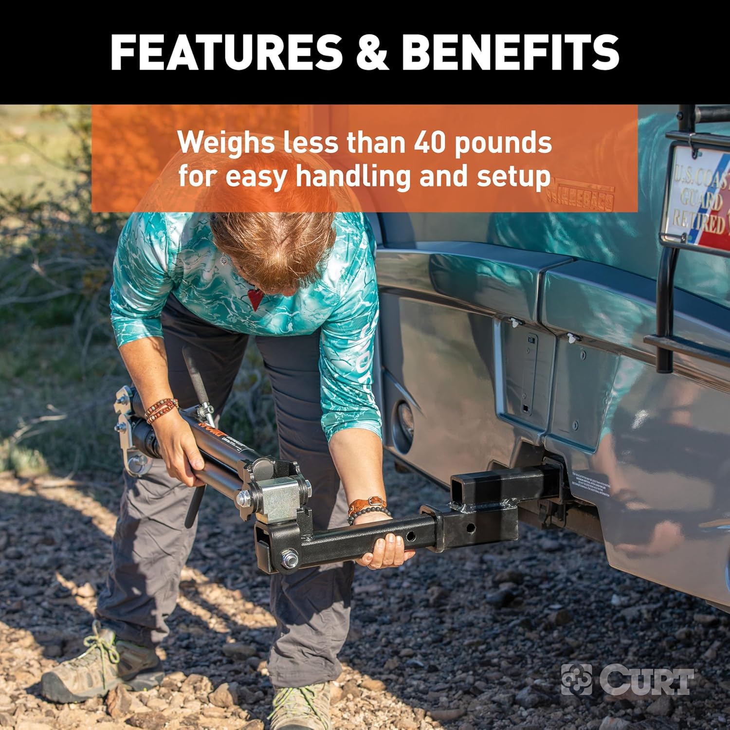 CURT 70001 Rambler Steel RV Tow Bar, 7,500 Pounds, 2-Inch Shank - Image 7