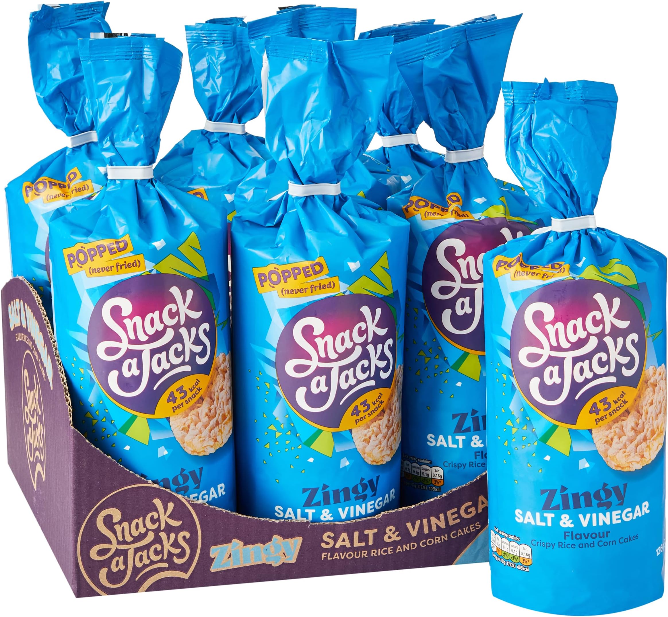 Snack a Jack Salt and Vinegar 126 g (Pack of 8)