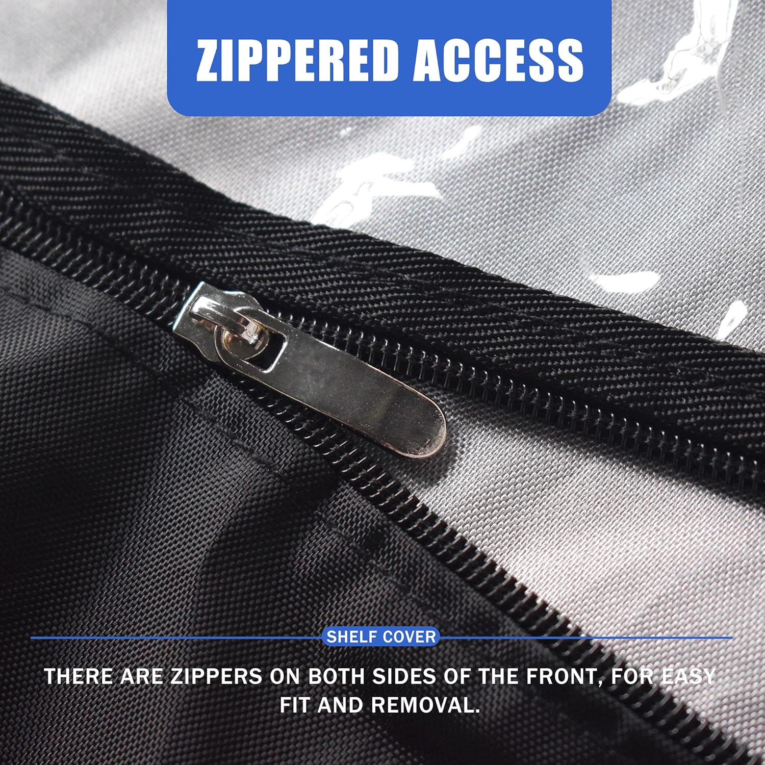 Shelf Cover with Transparent Front Cover, Suitable for 4-Layer or 5-Layer Wire Rack, 48x18x72,with Convenient Storage : Home & Kitchen