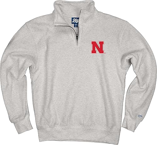 Miniatura 16 de Blue 84 Sudadera con cremallera de un cuarto para hombre de la NCAA Gris