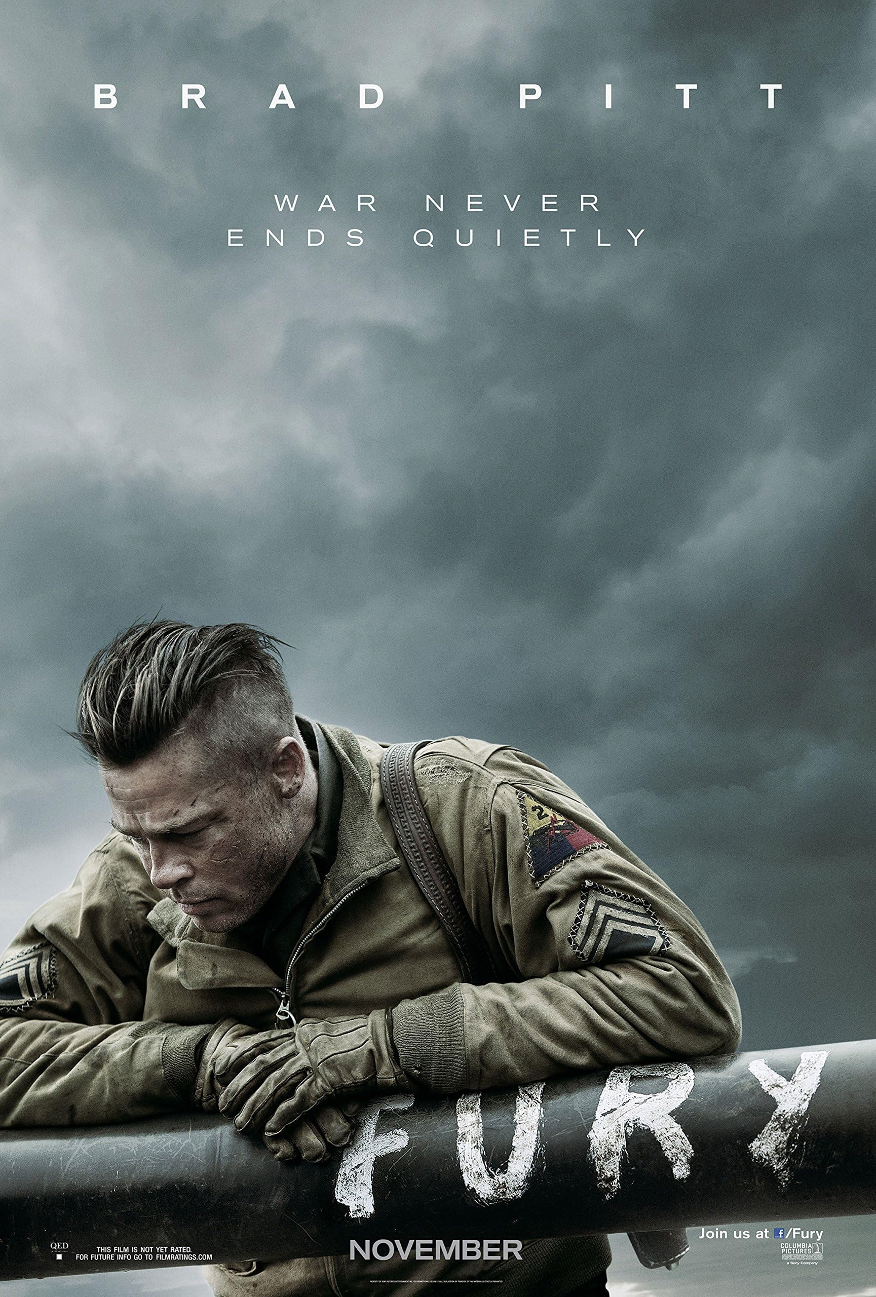 WMG Fury Movie Poster (24 x 36) (Thick) Brad Pitt, Shia LaBeouf, Michael Pena, Scott Eastwood
