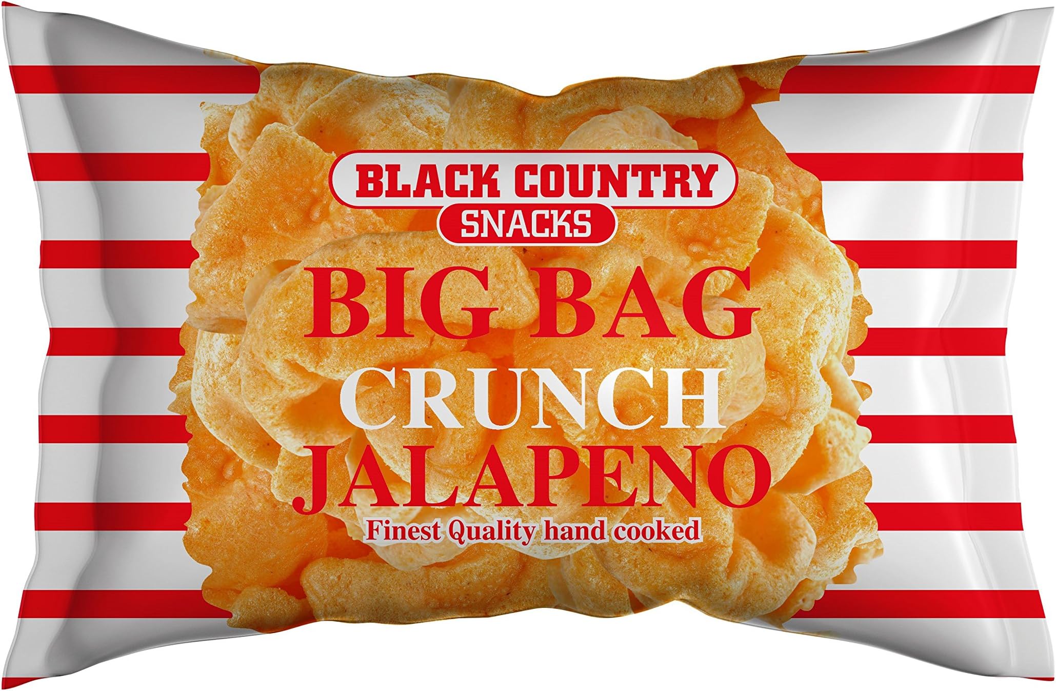 Big Bag Jalapeno Scratchings (Pork Crunch) 15 x 80g Hanging Bag Great for The Keto Diet