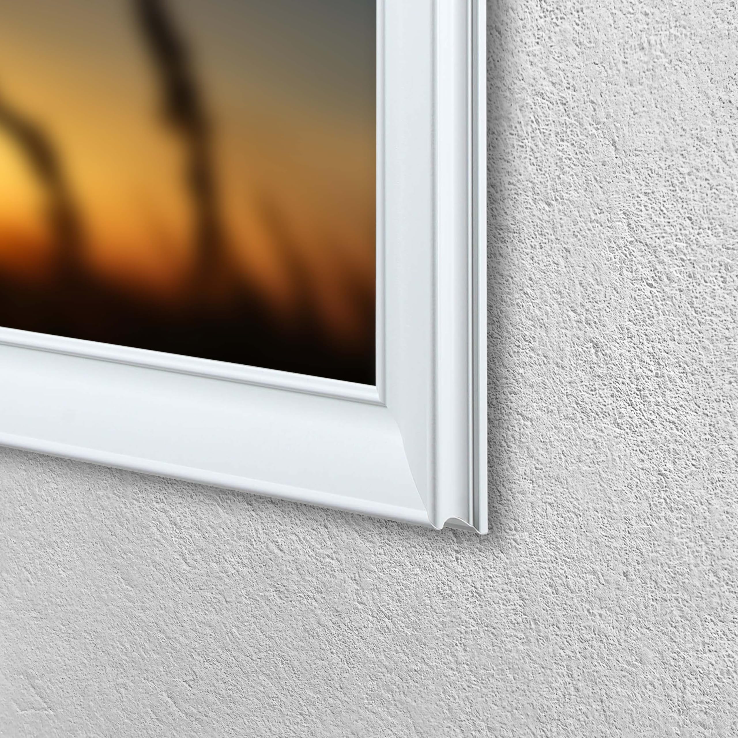 75-Zoll-TV-Rahmen für Samsung The Frame & Pro kompatibel, Modernes Weiß, geeignet für wandmontierte Fernseher