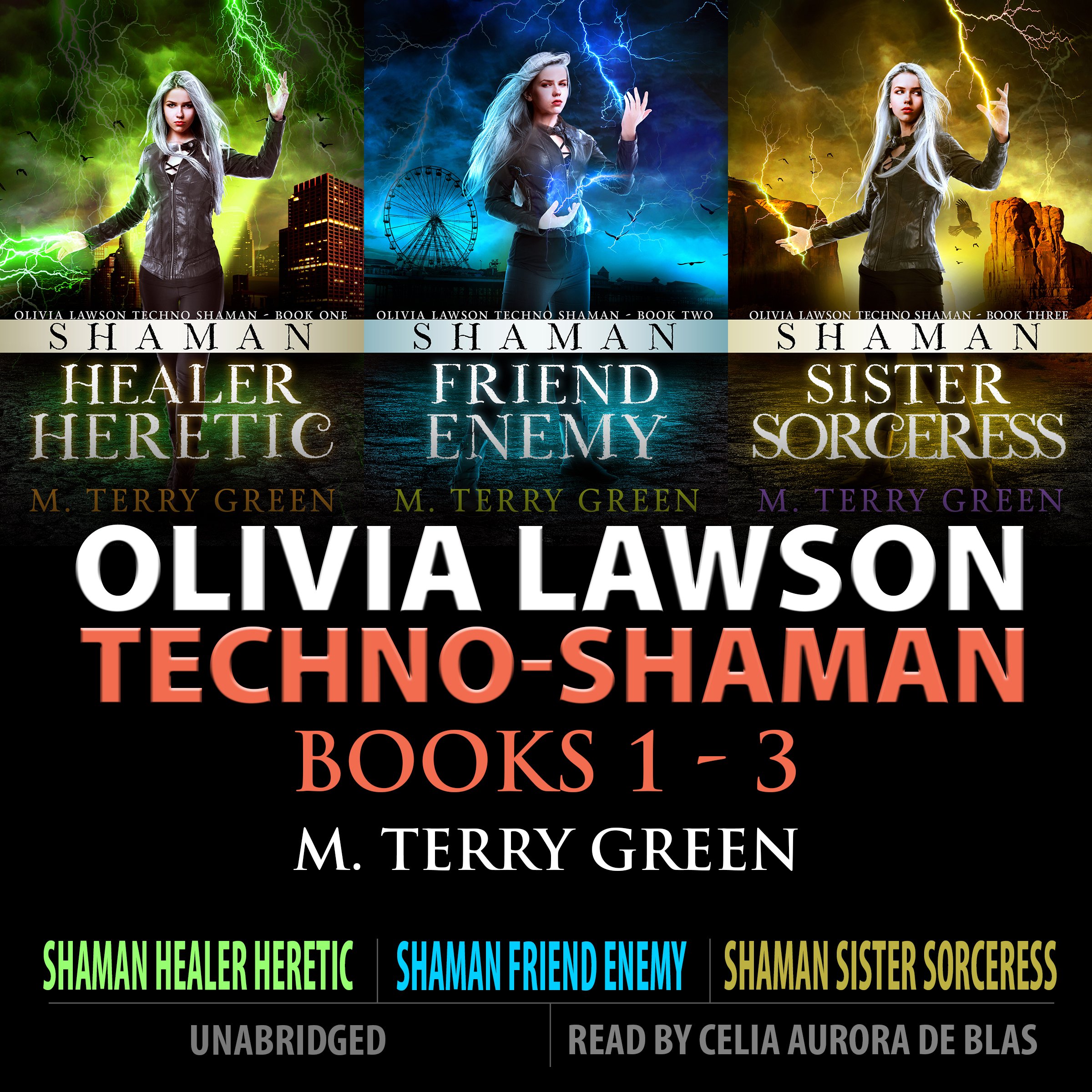 Cover art for Olivia Lawson Techno-Shaman Series