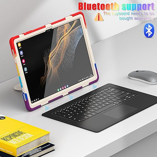 Miniatura 84 de Funda resistente para Galaxy Tab S10 Ultra 2024/S9 Ultra 2023/S8 Ultra 2022, funda híbrida resistente con soporte para bolígrafo S, funda a prueba