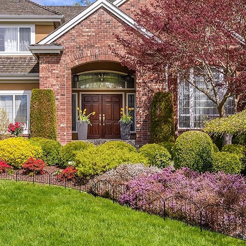 Miniatura 6 de 18 paneles de borde decorativo pequeño para valla de jardín, barrera de animales de 12.4 pulgadas de alto x 24.5 pies de largo, valla de paisaje