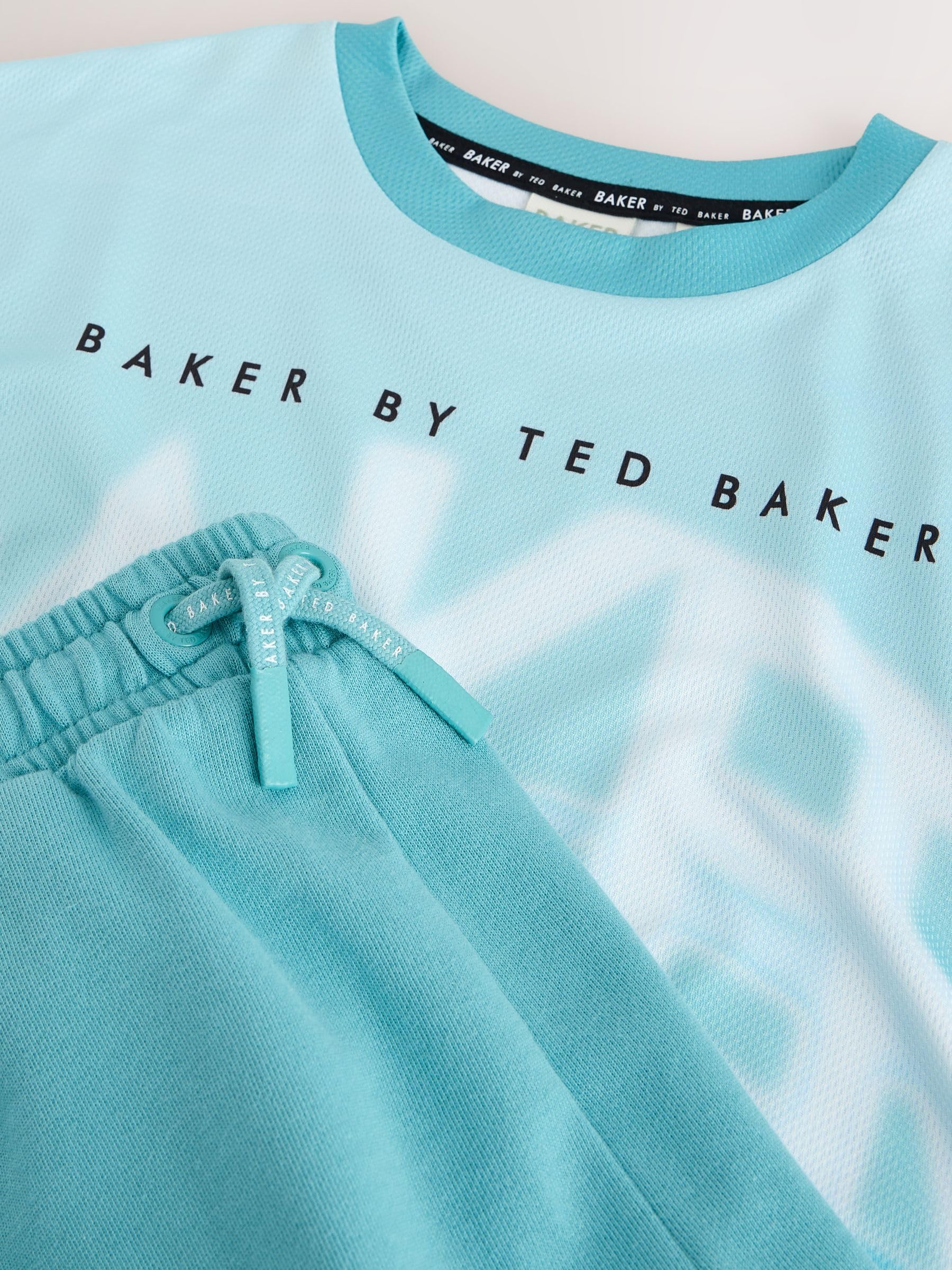 Jungen Oversized Fit T-Shirt mit Farbverlauf und Shorts im Set