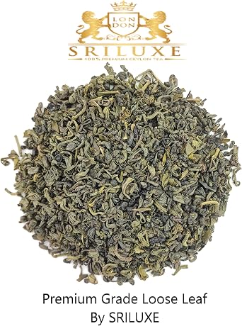 SRILUXE - Premium Quality Ceylon Green Tea Loose Leaf | Exquisite Taste and Aroma | Best Green Tea | Brew Hot, Iced or Kombucha Tea (Green, 500g)